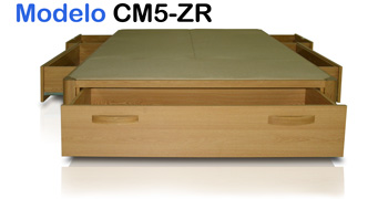 cama de madera con cajones cm5-z